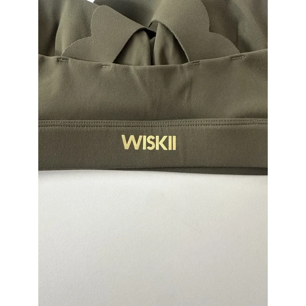 Wiskii Sports Bra Top Women's Large Green Athleisure Workout Stretch Gym - Picture 5 of 7